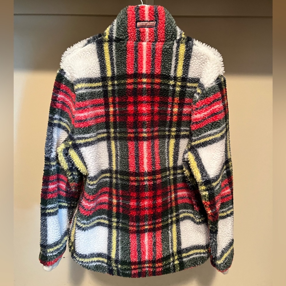 Vineyard Vines Multicolor Plaid Sherpa Hoodie - Picture 2 of 6